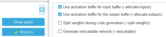 STM32Cube.AI model options