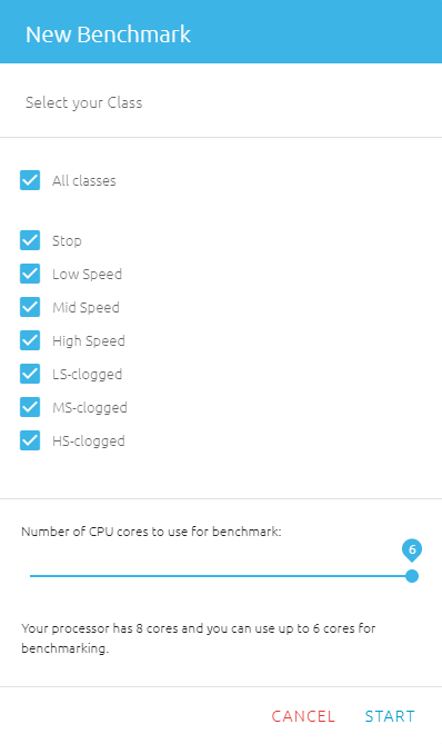 Select all classes for benchmarking