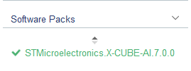 STM32CubeAI software pack