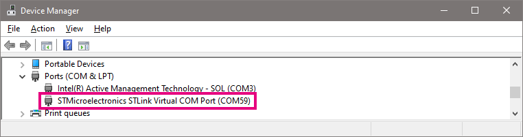 Current sensing classifier - how to find correct COM port with Windows Device Manage