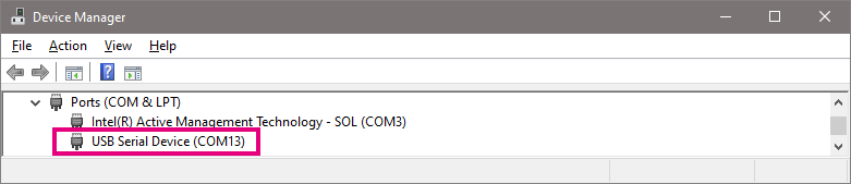 How to find correct COM port with Windows Device Manage