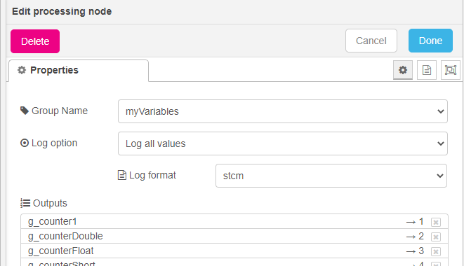 Processing Panel Log option.png