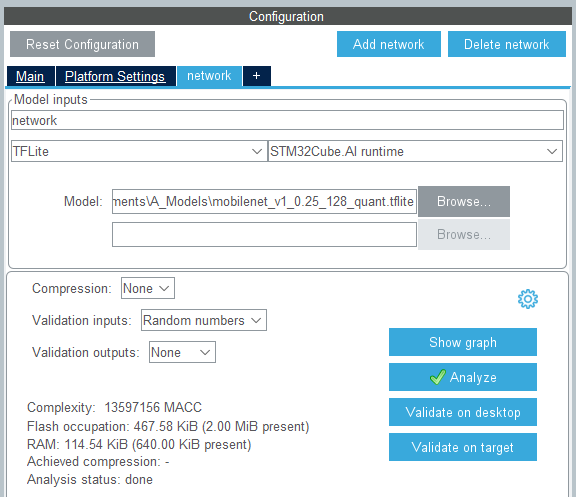 STM32Cube.AI load model