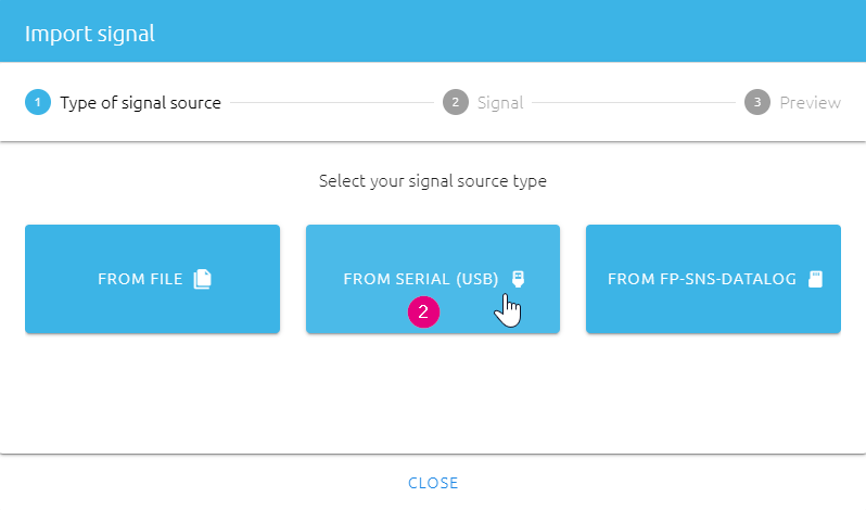 Current sensing classifier - select USB for signal source