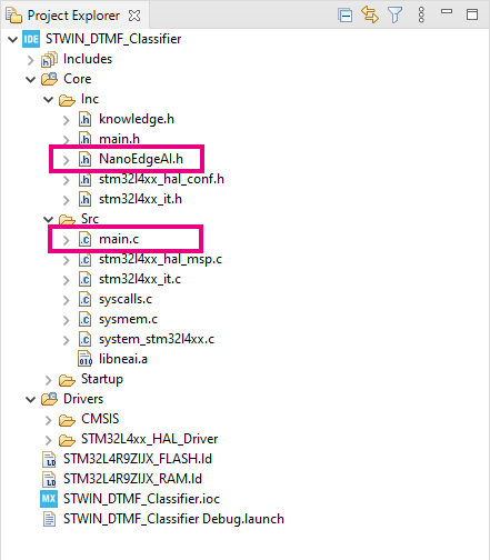 STM32CubeIDE Project Explorer