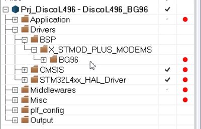 BG96 Group in EWARM/IAR